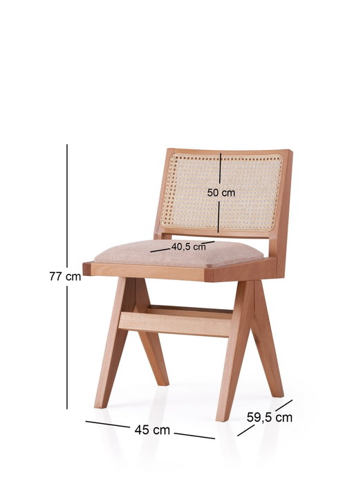 Hanah Home Silla Form - 4301 Roble y Beige